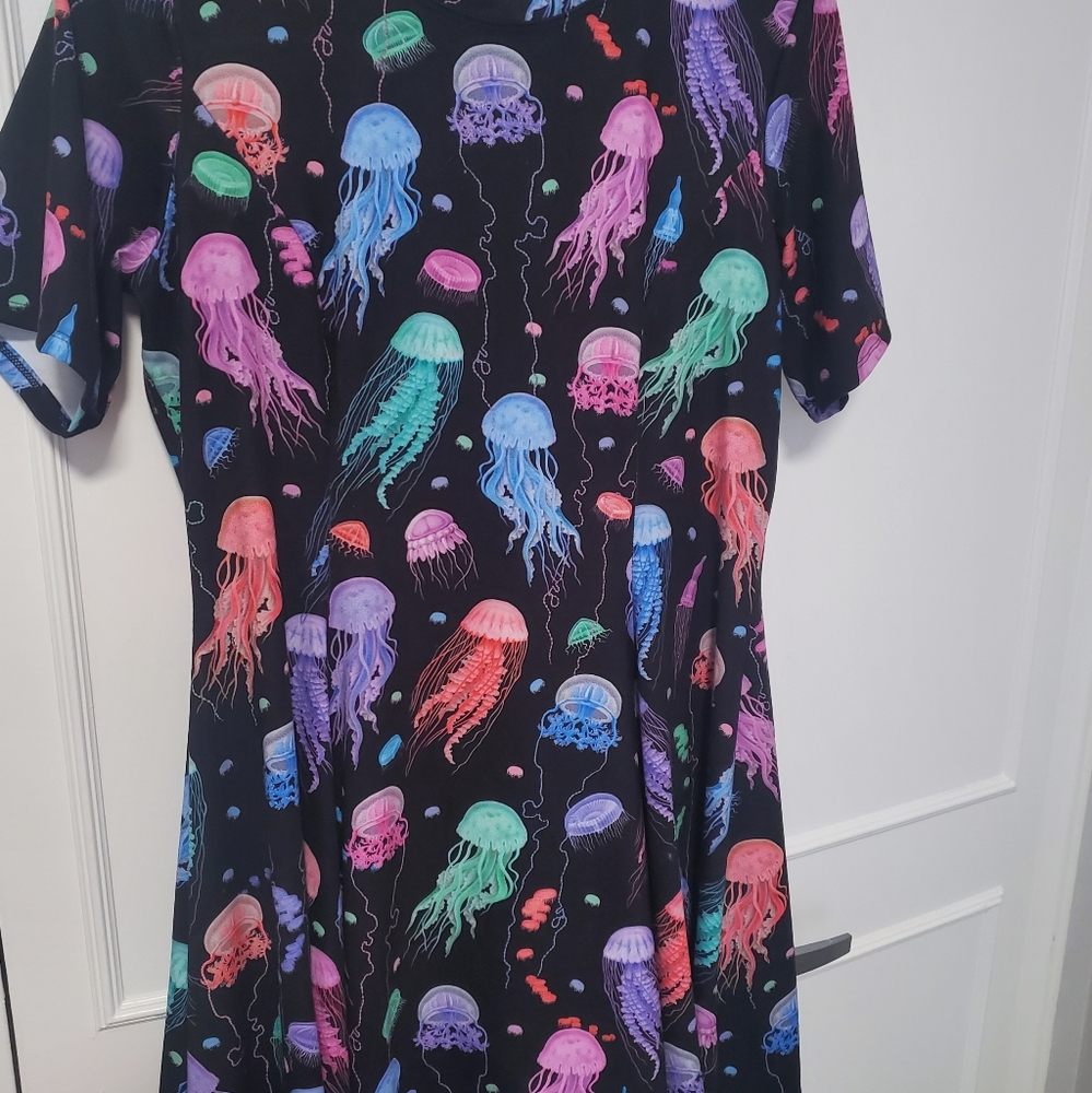 Black milk sea jellies evil tee dress, Large